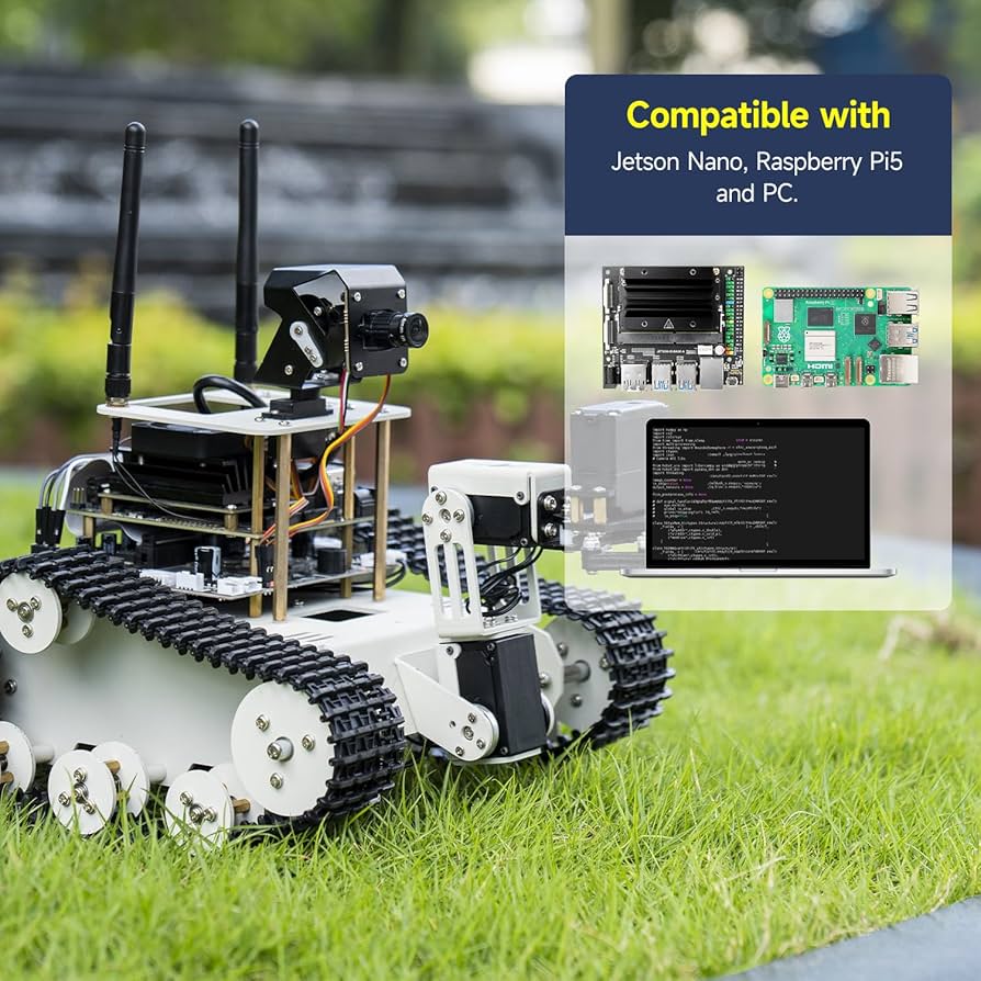 Amazon.com: Yahboom Raspberry Pi 5 Robot Track Tank Car Kit